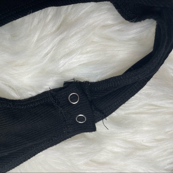 Black Ribbed Cami Bodysuit - Picture 6 of 6